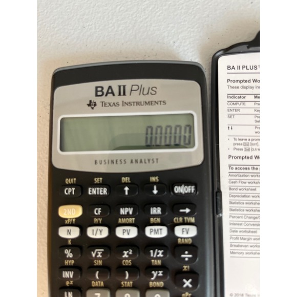 Texas‎ Instruments BA II Plus Business Analyst Financial Calculator - Picture 2 of 2
